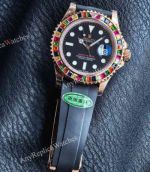 CBD Factory Rolex Yacht-master 40mm Rainbow Diamond Bezel 3235 Movement Watch